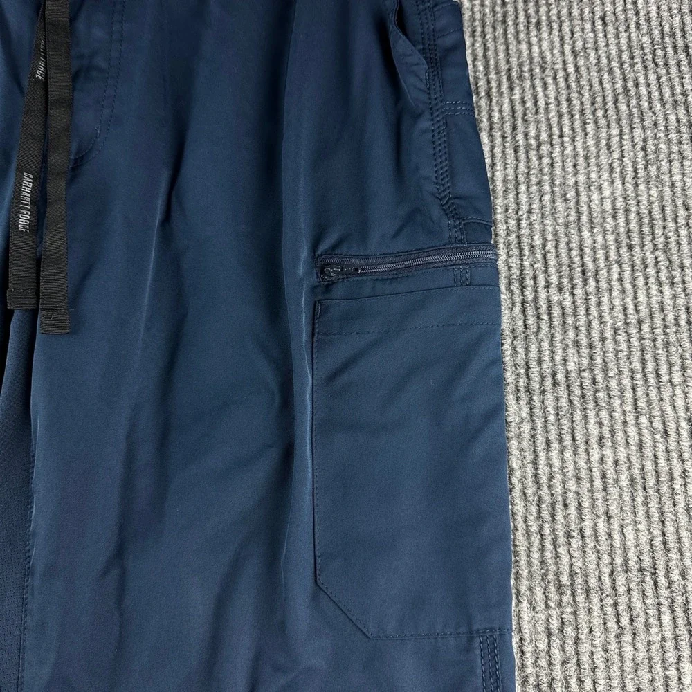 Carhartt Force Modern Fit Scrub Set Navy Blue V-Neck Top Cargo Pants Womens M/L
